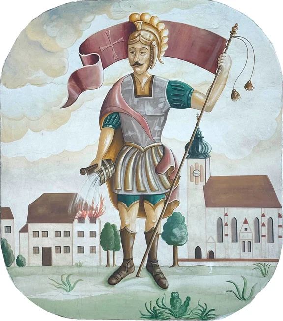 Der Heilige Florian auf dem Gerätehaus